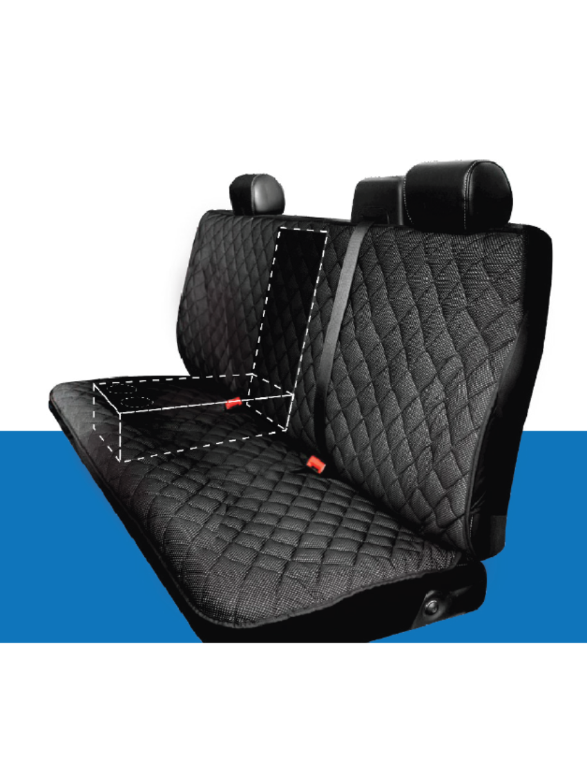 Full rear bench seat cover with cup holder - Main Image