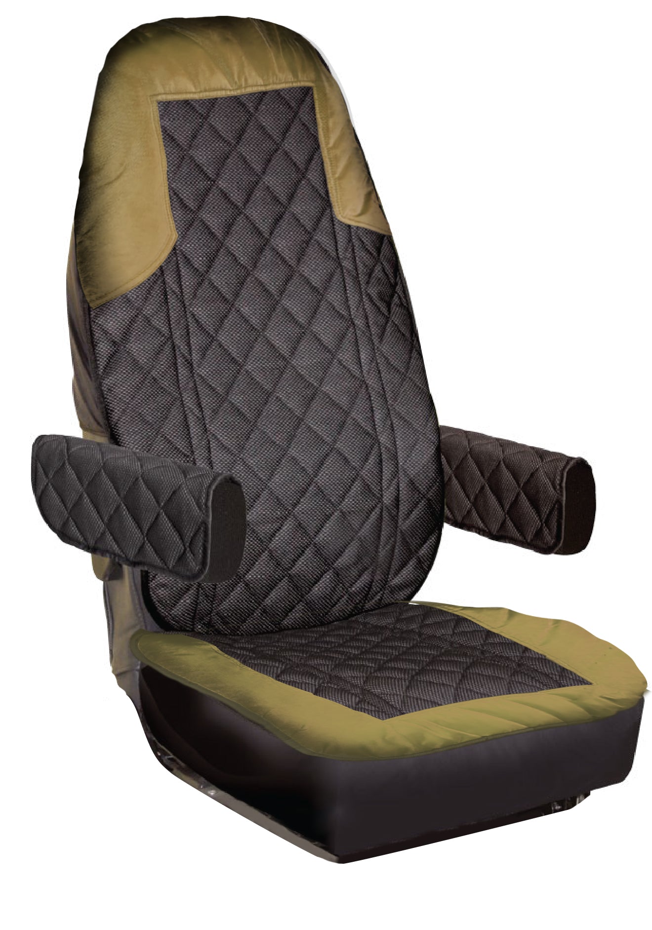 Universal seat cover for heavy duty truck and utility vehicle